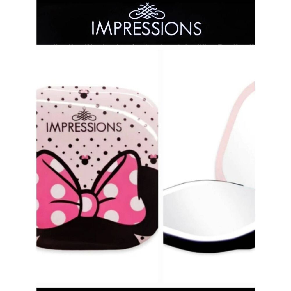 Impressions X Disney Minnie Mouse LED Rechargeable Compact Mirror
